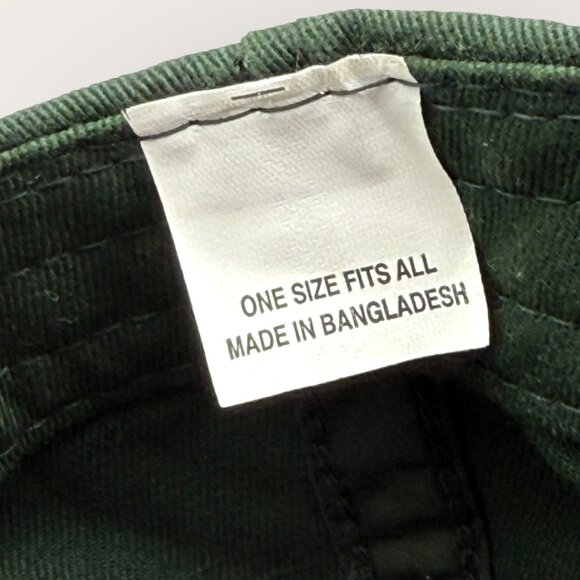 Cabelas Green Adjustable Strapback Hat Cotton Embroidered Logo Mens Curved Visor - Picture 7 of 7